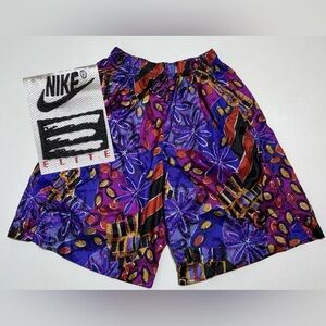 Nike Pattern Funky Colors Shorts Women's Medium Purple Swim Trunks Vintage 90s